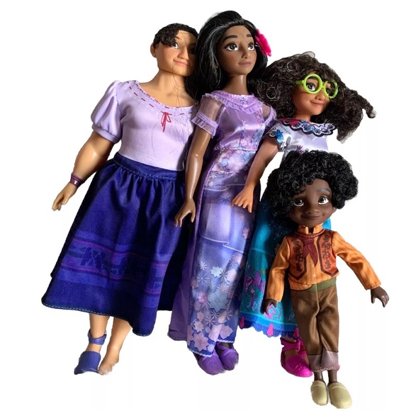 Disney Encanto 4 Pc Doll Set Mirabel, Isabela, Luisa and Antonio - Picture 1 of 9